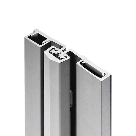 Select-Hinges 85" Geared Full Surface Hinge - 1/16" Door Inset - Narrow Frame - Alum SLH-57-85-CL-SD